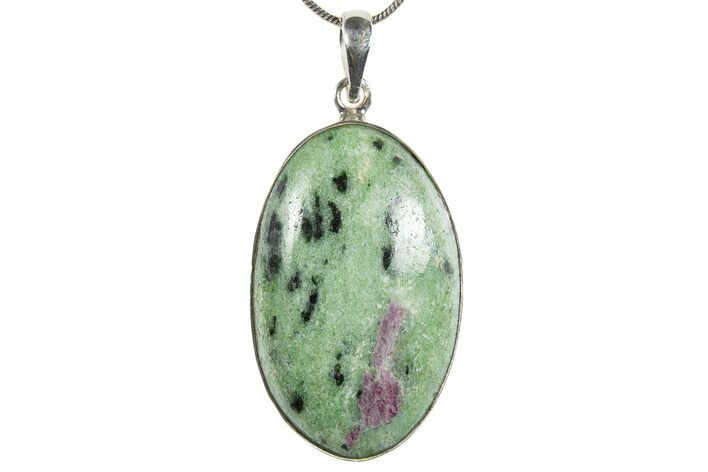 Ruby Zoisite Pendant (Necklace) - Sterling Silver #345236